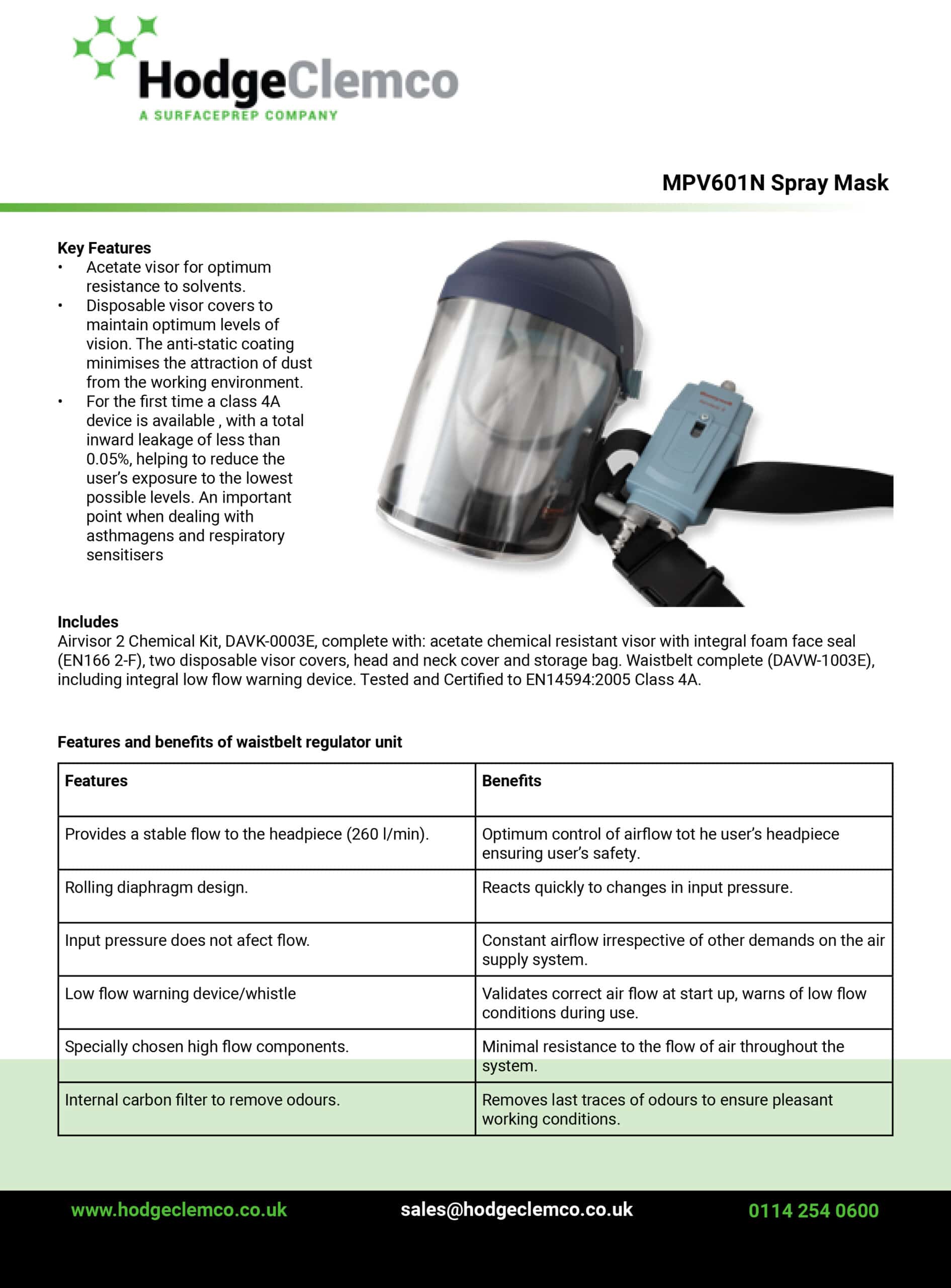 MPV601N Spray Mask Cover